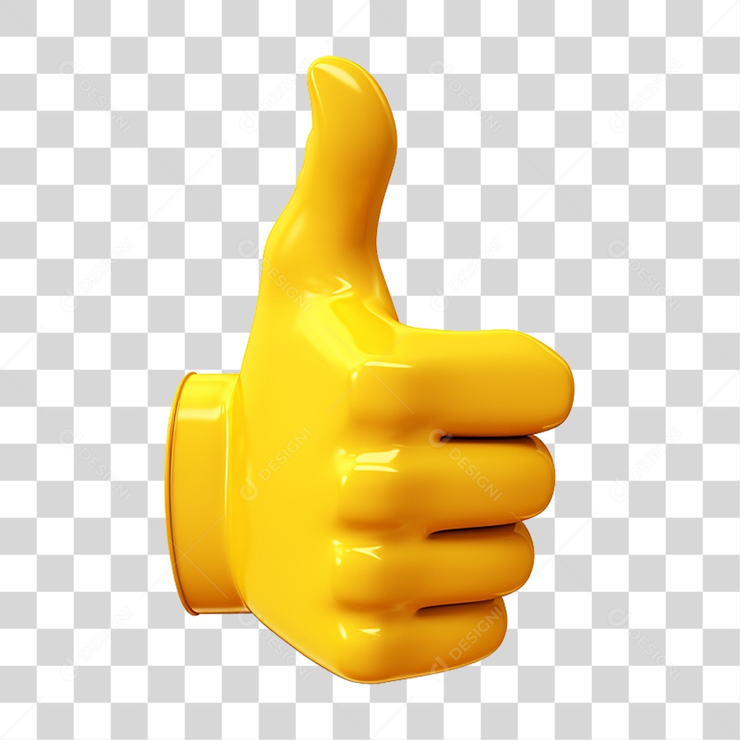 Emoji de Polegar Legal PNG Transparente