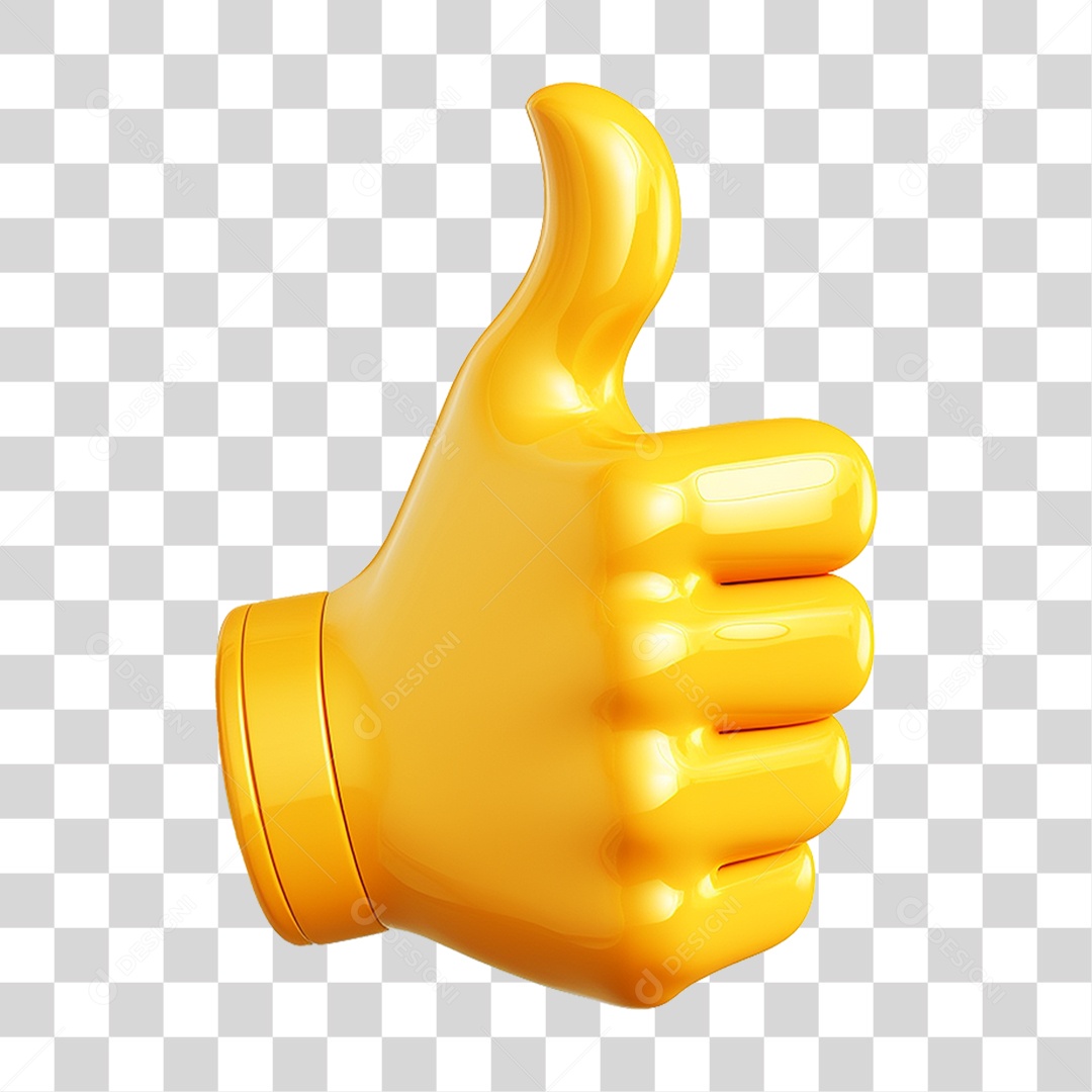 Emoji de Polegar Legal PNG Transparente