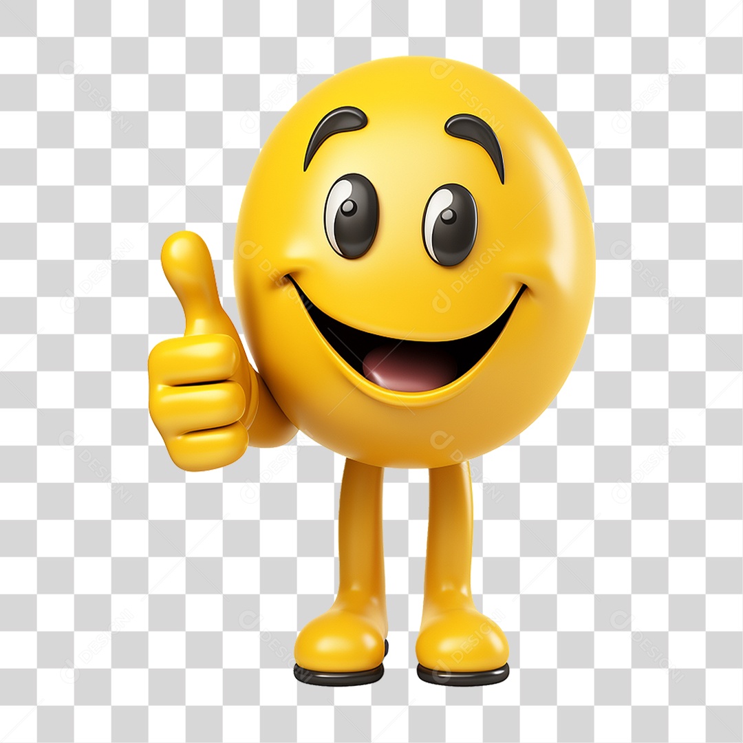 Emoji de Polegar Legal PNG Transparente