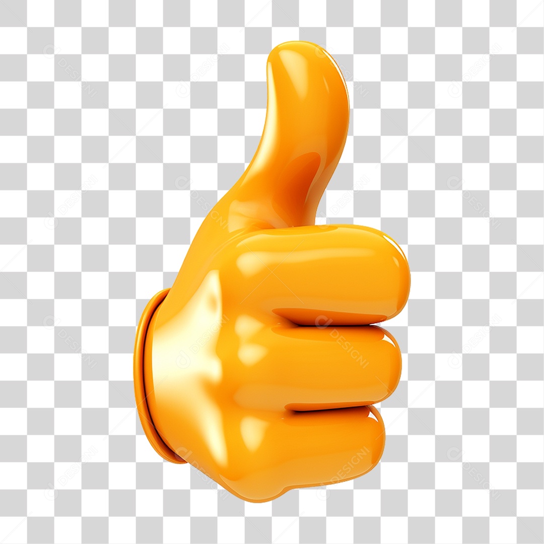 Emoji de Polegar Legal PNG Transparente