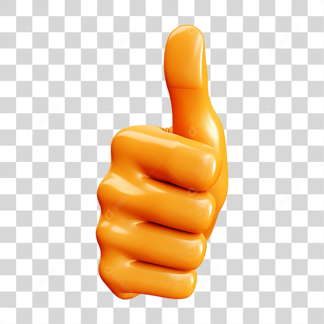 Emoji de Polegar Legal PNG Transparente