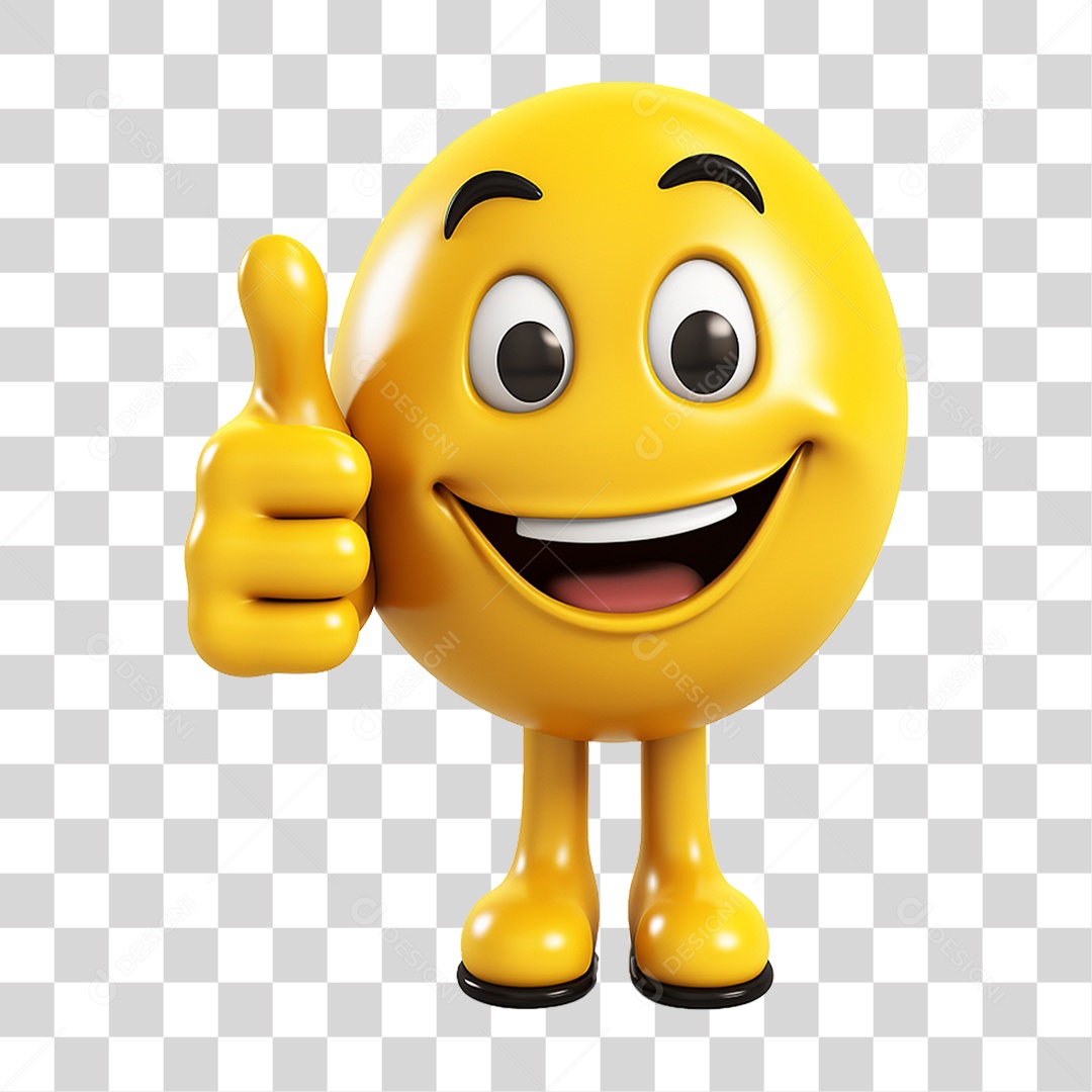 Emoji de Polegar Legal PNG Transparente