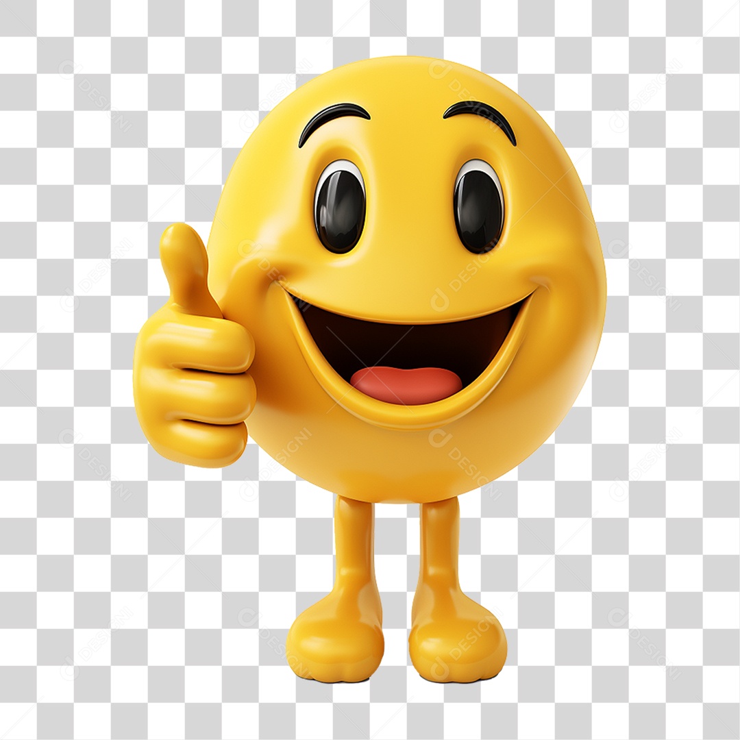 Emoji de Polegar Legal PNG Transparente