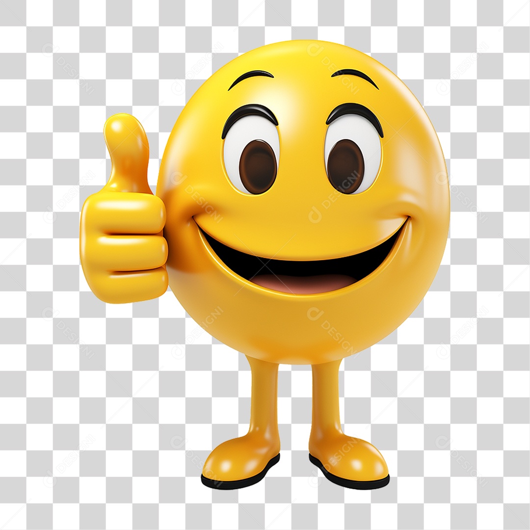 Emoji de Polegar Legal PNG Transparente