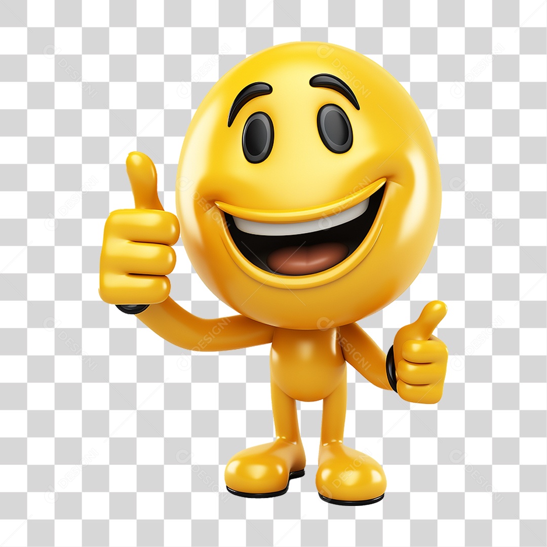 Emoji de Polegar Legal PNG Transparente