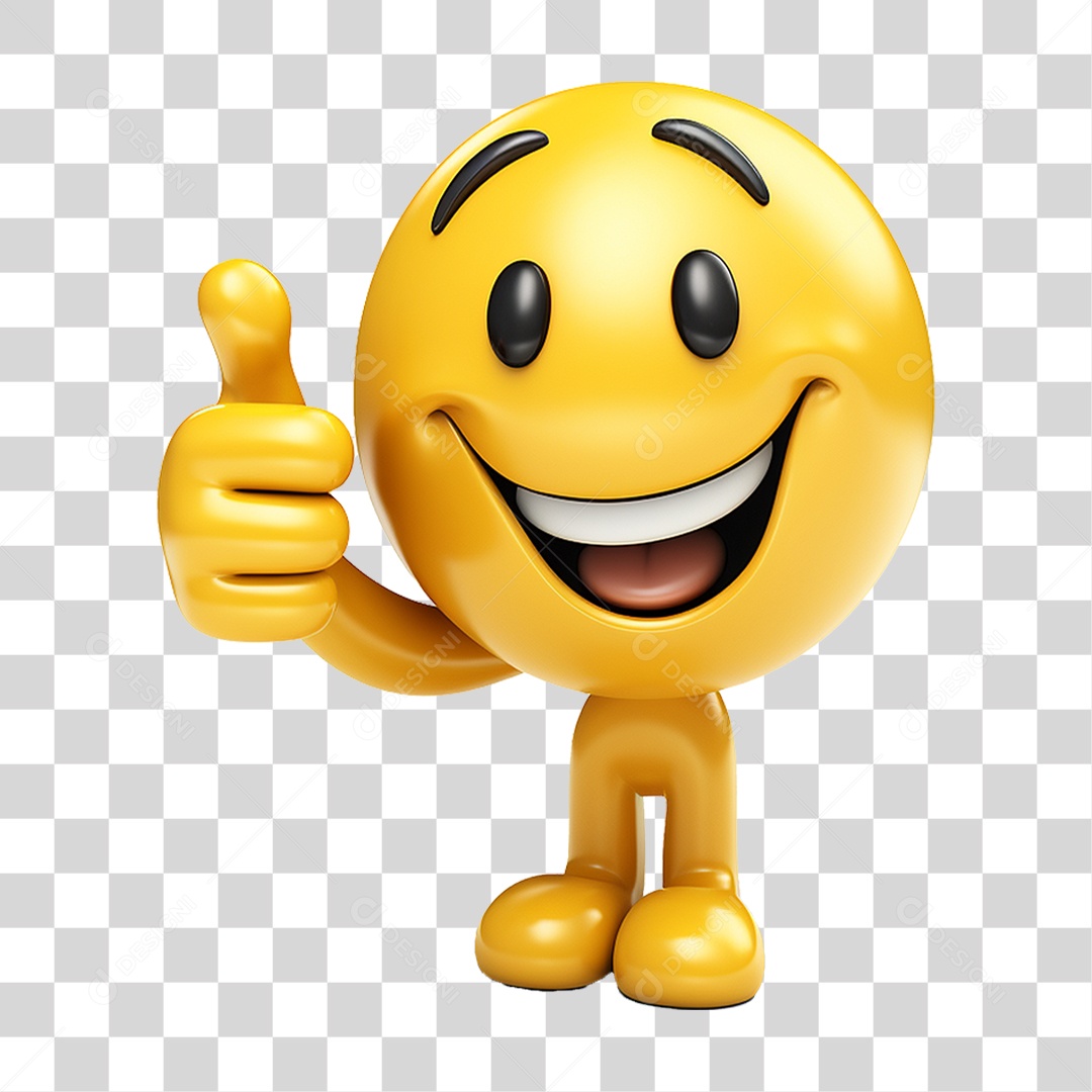 Emoji de Polegar Legal PNG Transparente