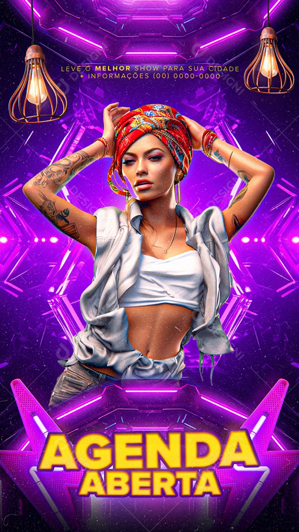 Story Flyer Agenda Aberta Leve o Melhor Show para sua Cidade Social Media PSD Editável