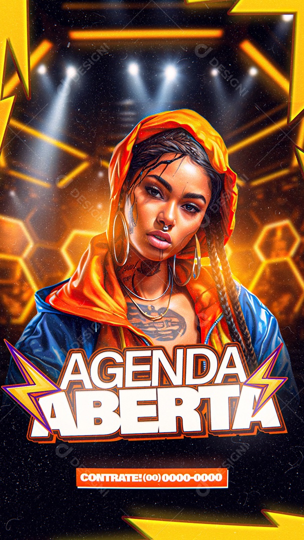 Story Flyer Agenda Aberta Show Funk Social Media PSD Editável