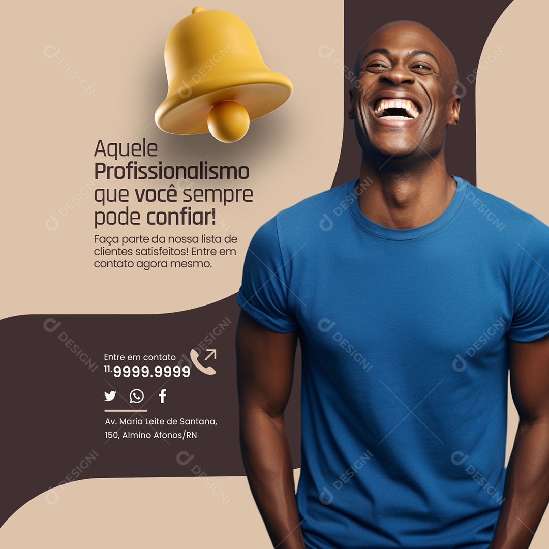 Montador de Moveis Aquele profissionalismo que você pode confiar Social Media PSD Editável