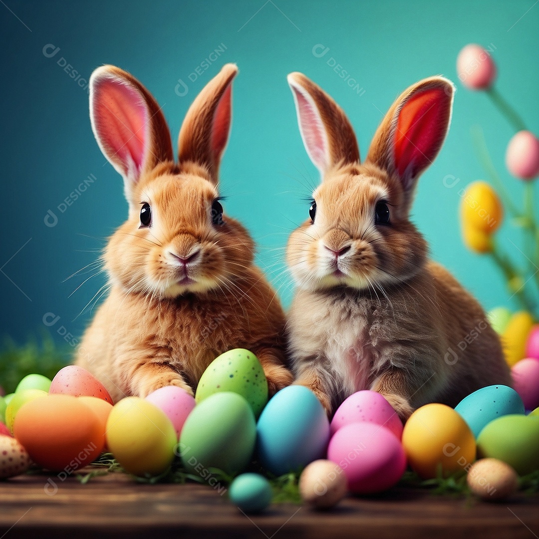 Design de modelo de segunda-feira de páscoa com coelhos e ovos para história em mídia social