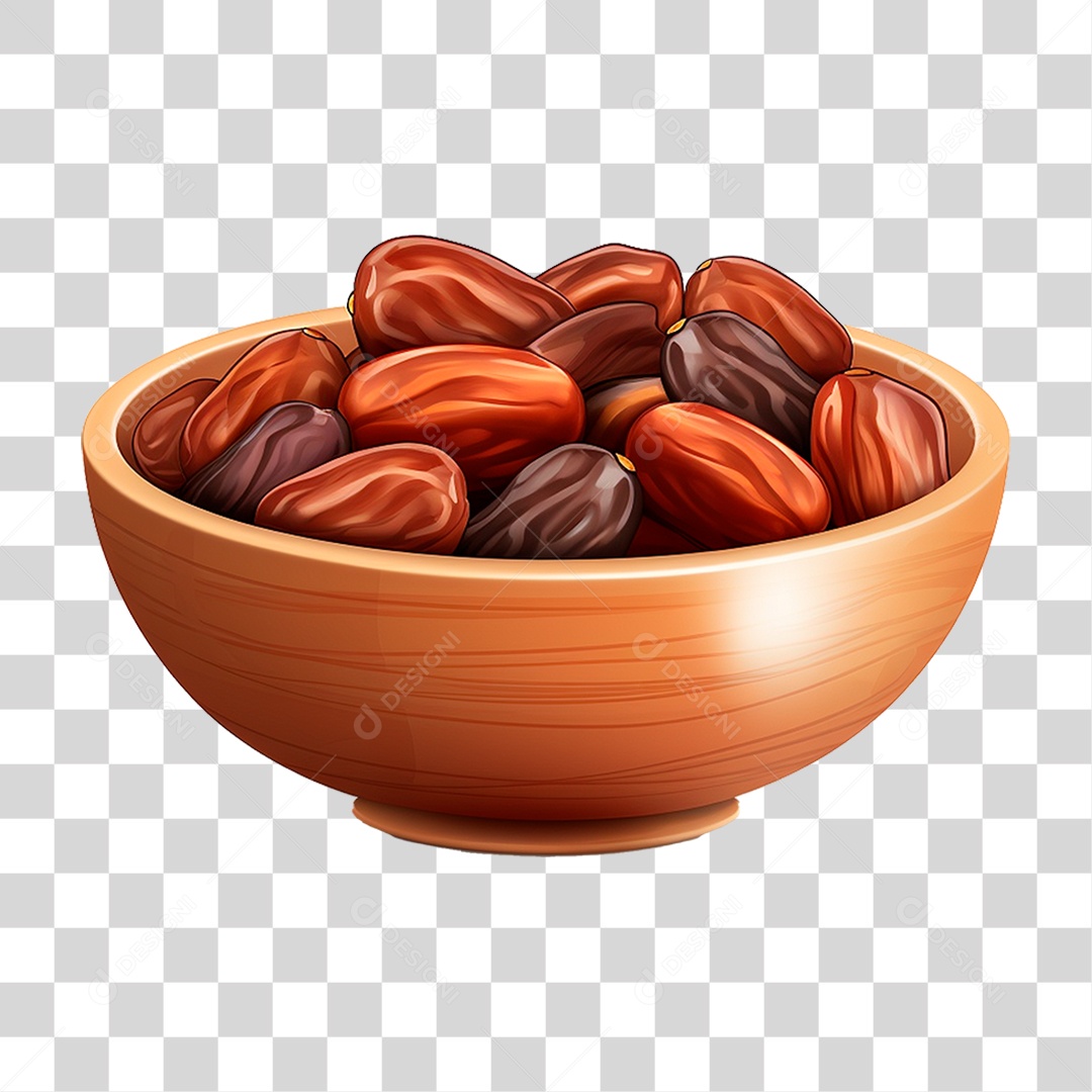 Tigela de Tâmaras PNG Transparente