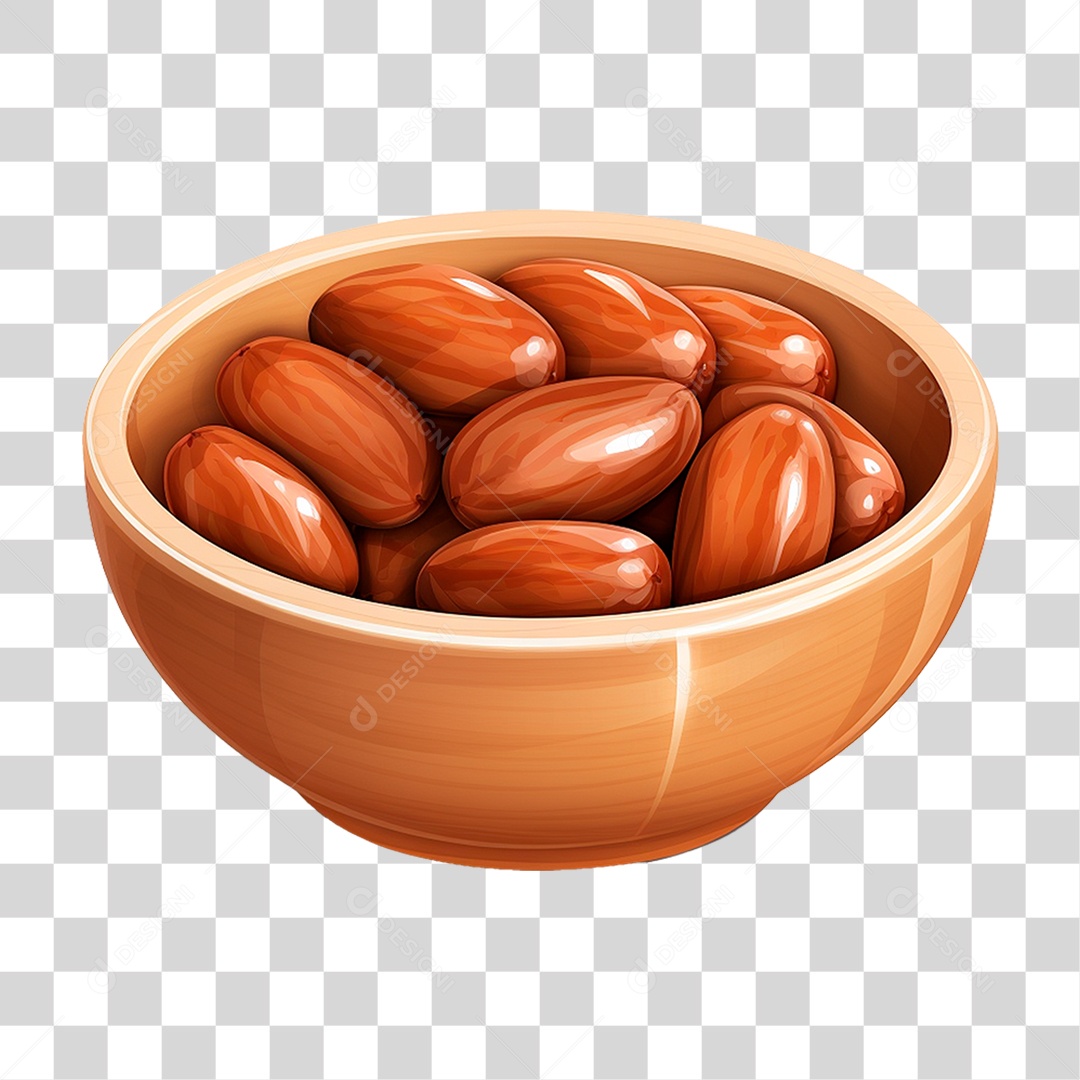 Tigela de Tâmaras PNG Transparente