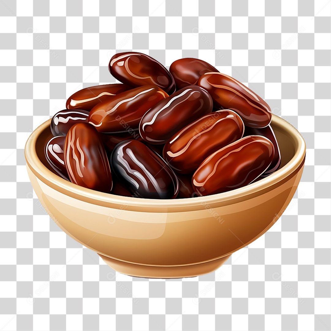 Tigela de Tâmaras PNG Transparente