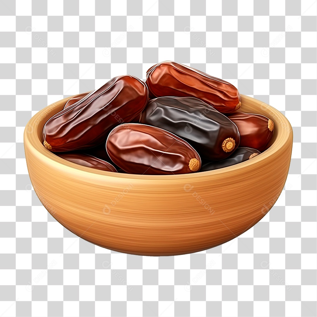 Tigela de Tâmaras PNG Transparente