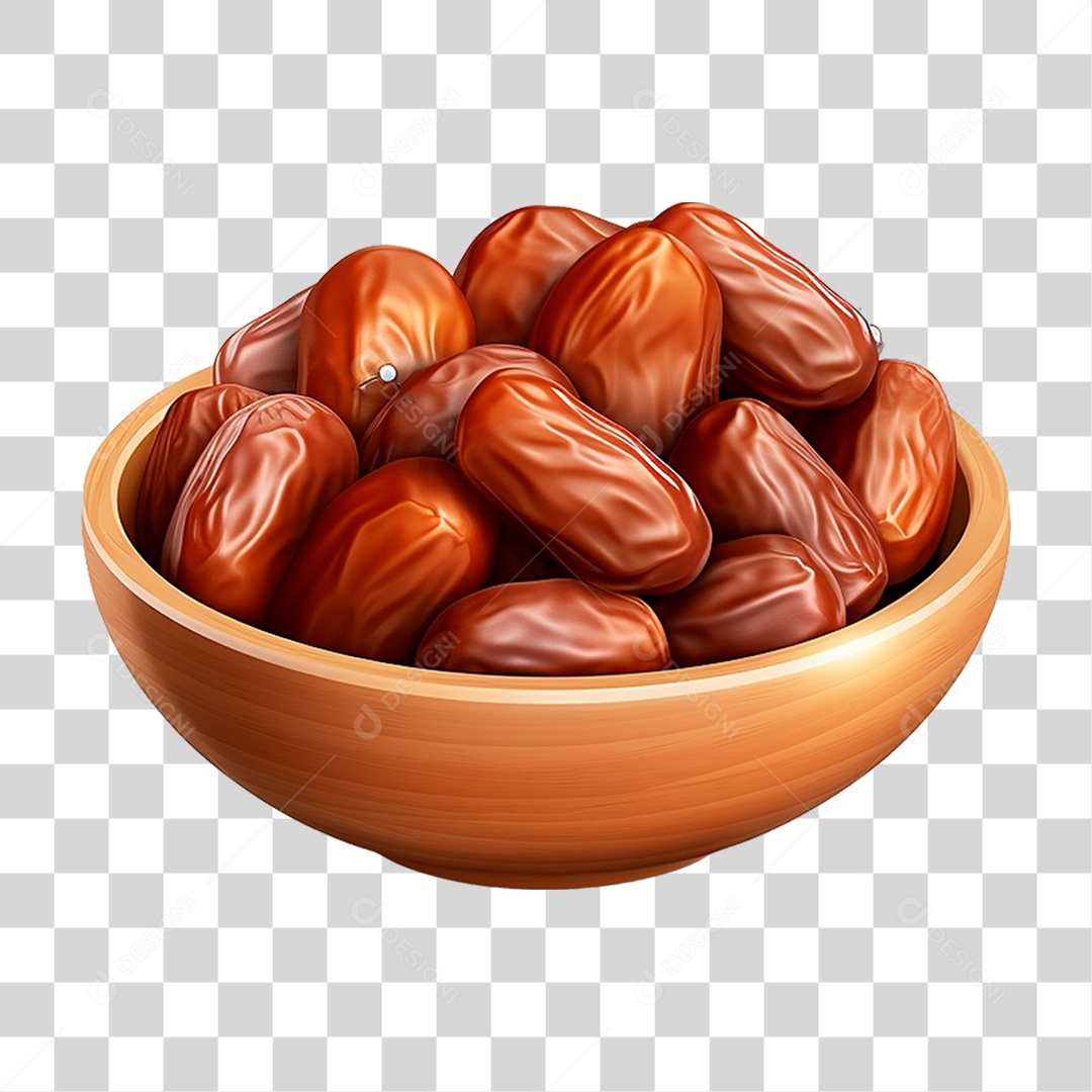 Tigela de Tâmaras PNG Transparente
