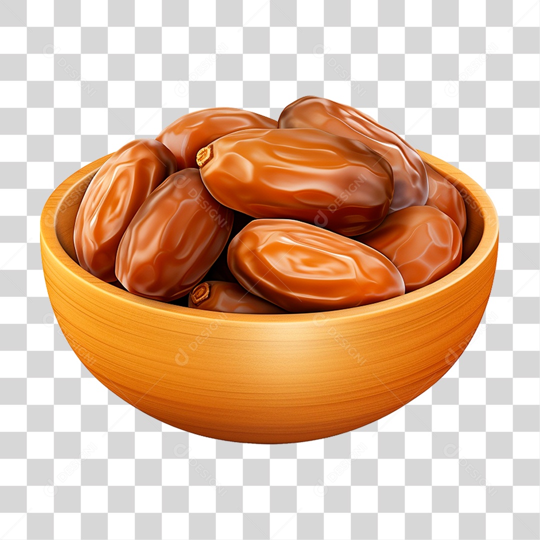 Tigela de Tâmaras PNG Transparente