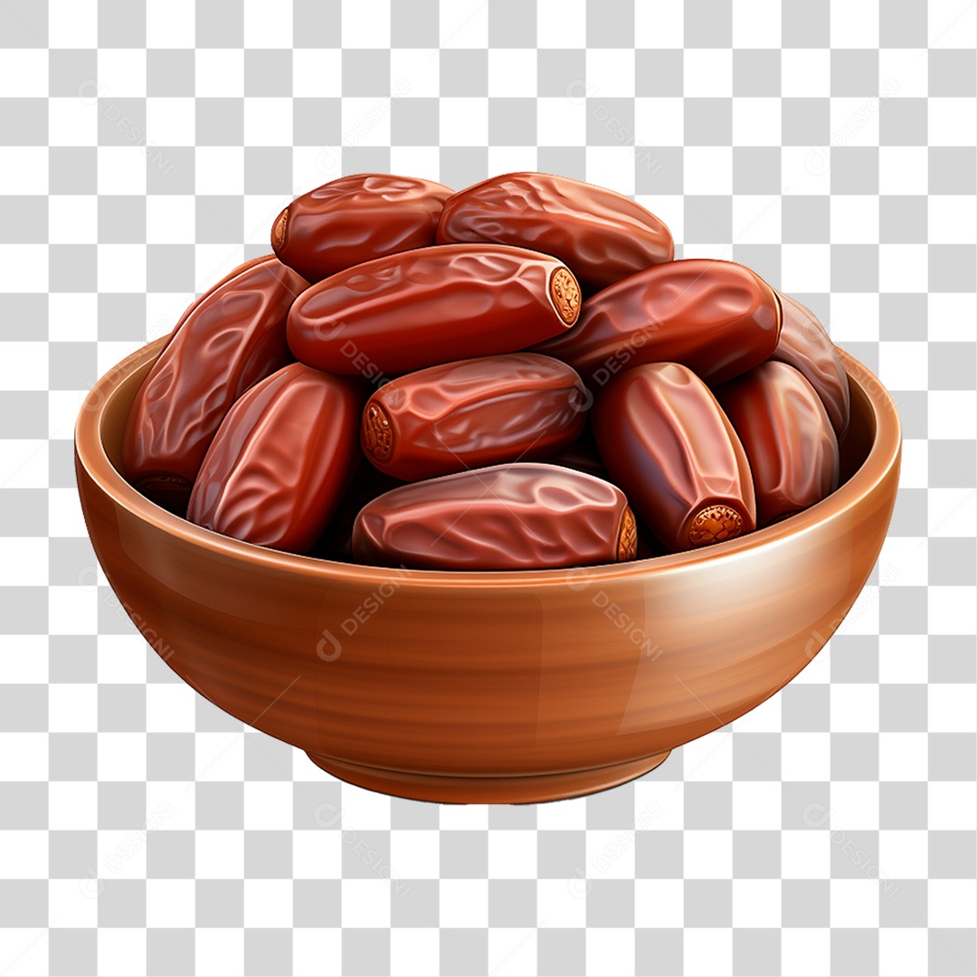 Tigela de Tâmaras PNG Transparente