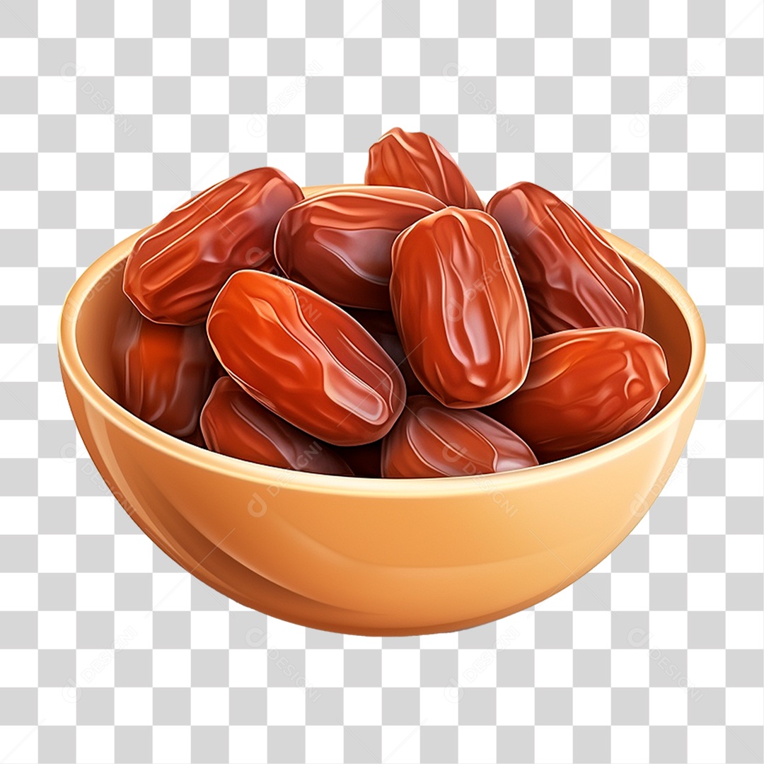 Tigela de Tâmaras PNG Transparente