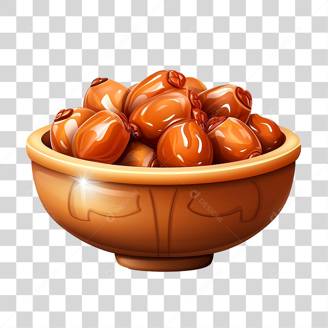 Tigela de Tâmaras PNG Transparente
