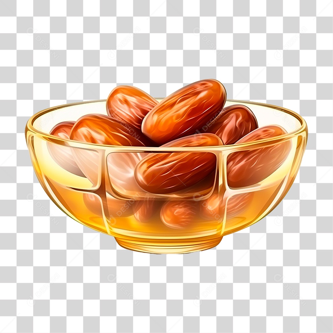 Tigela de Tâmaras PNG Transparente