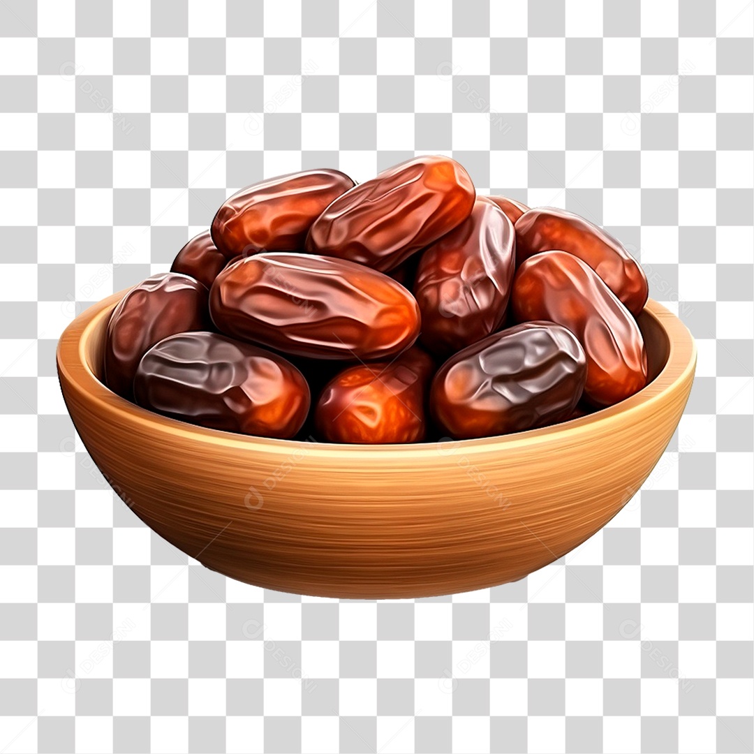 Tigela de Tâmaras PNG Transparente