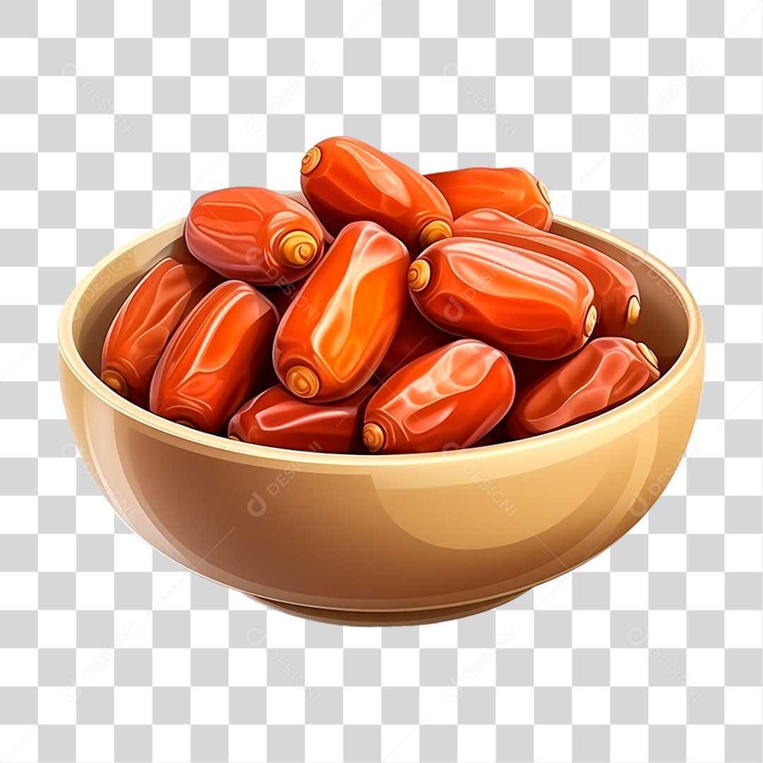 Tigela de Tâmaras PNG Transparente