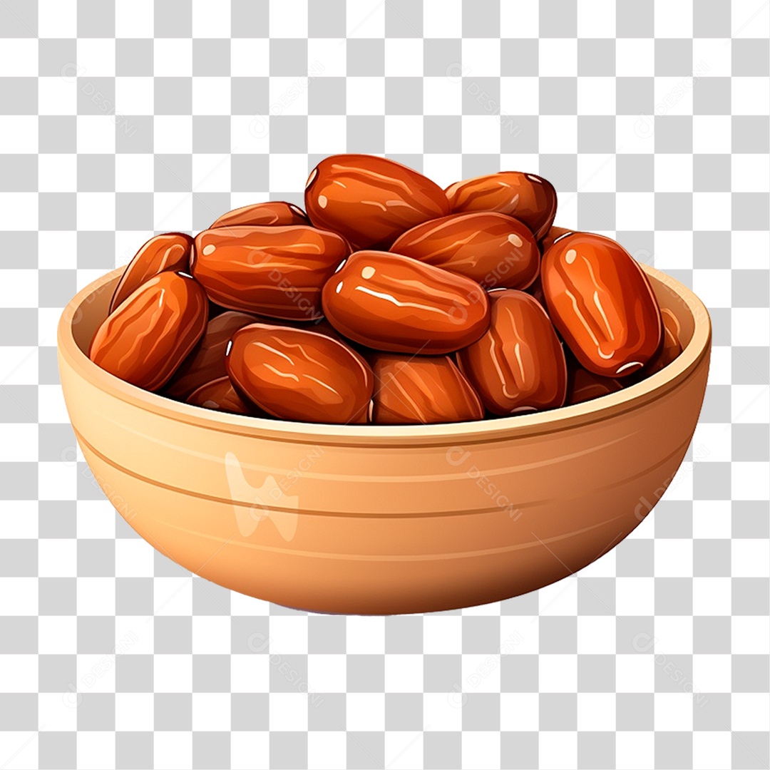 Tigela de Tâmaras PNG Transparente