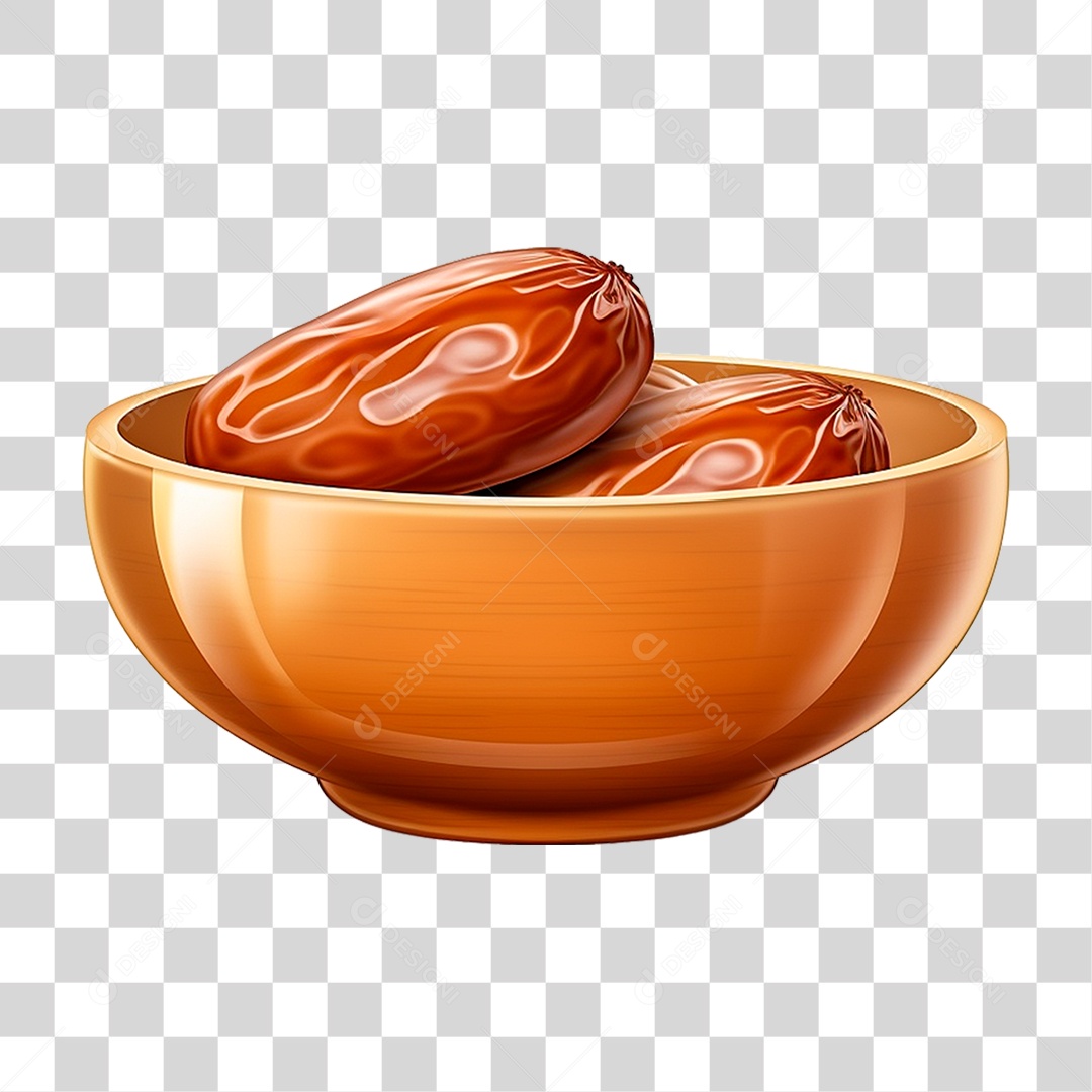 Tigela de Tâmaras PNG Transparente