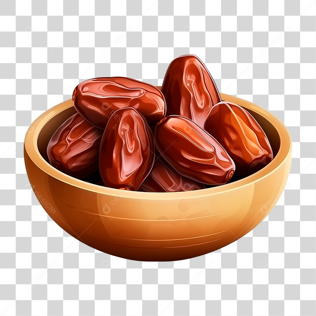 Tigela de Tâmaras PNG Transparente