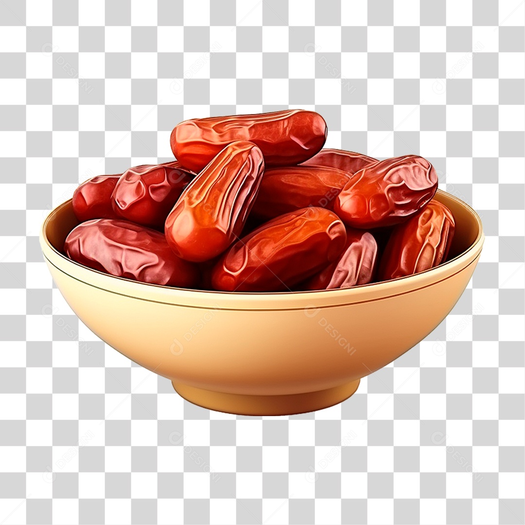 Tigela de Tâmaras PNG Transparente