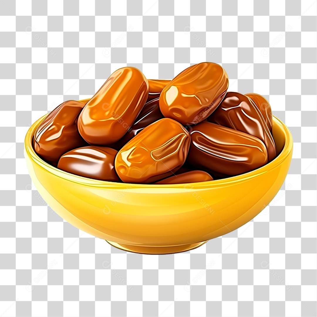 Tigela de Tâmaras PNG Transparente