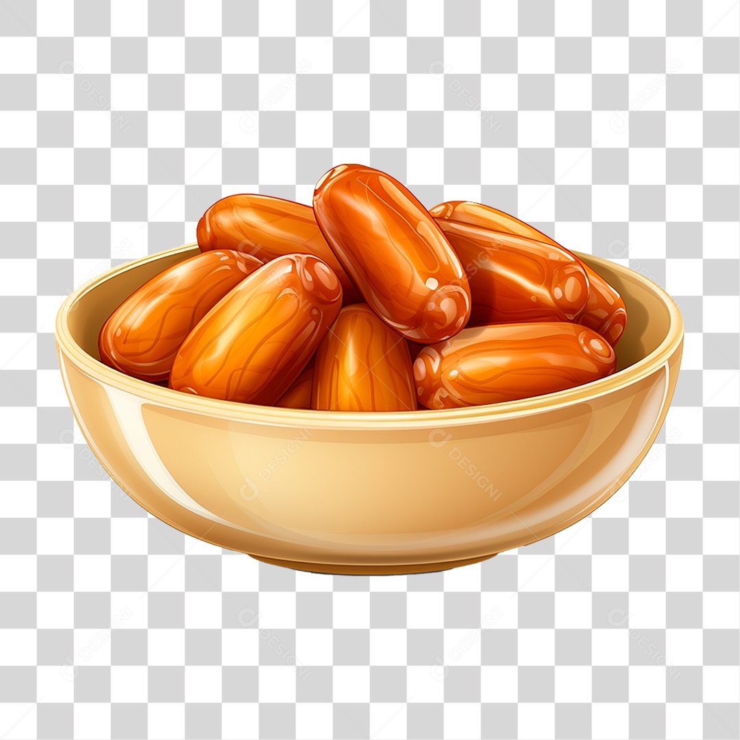 Tigela de Tâmaras PNG Transparente