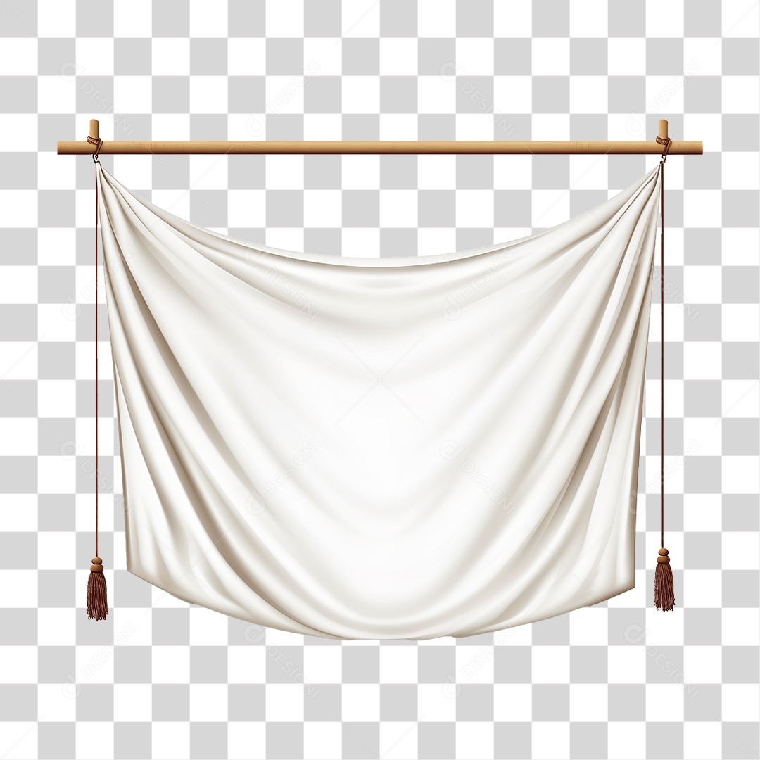 Banner de Tecido Pendurado por Cordas PNG Transparente