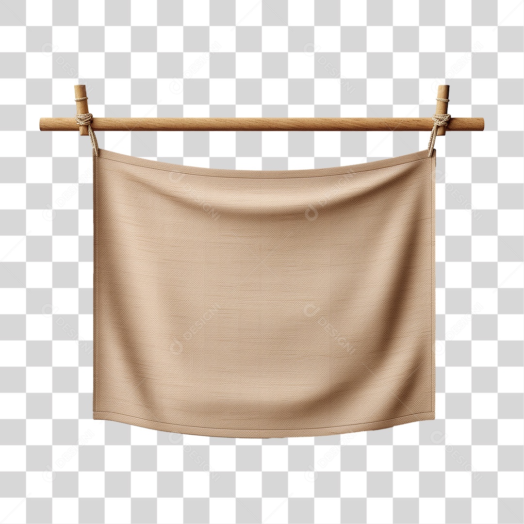 Banner de Tecido Pendurado por Cordas PNG Transparente