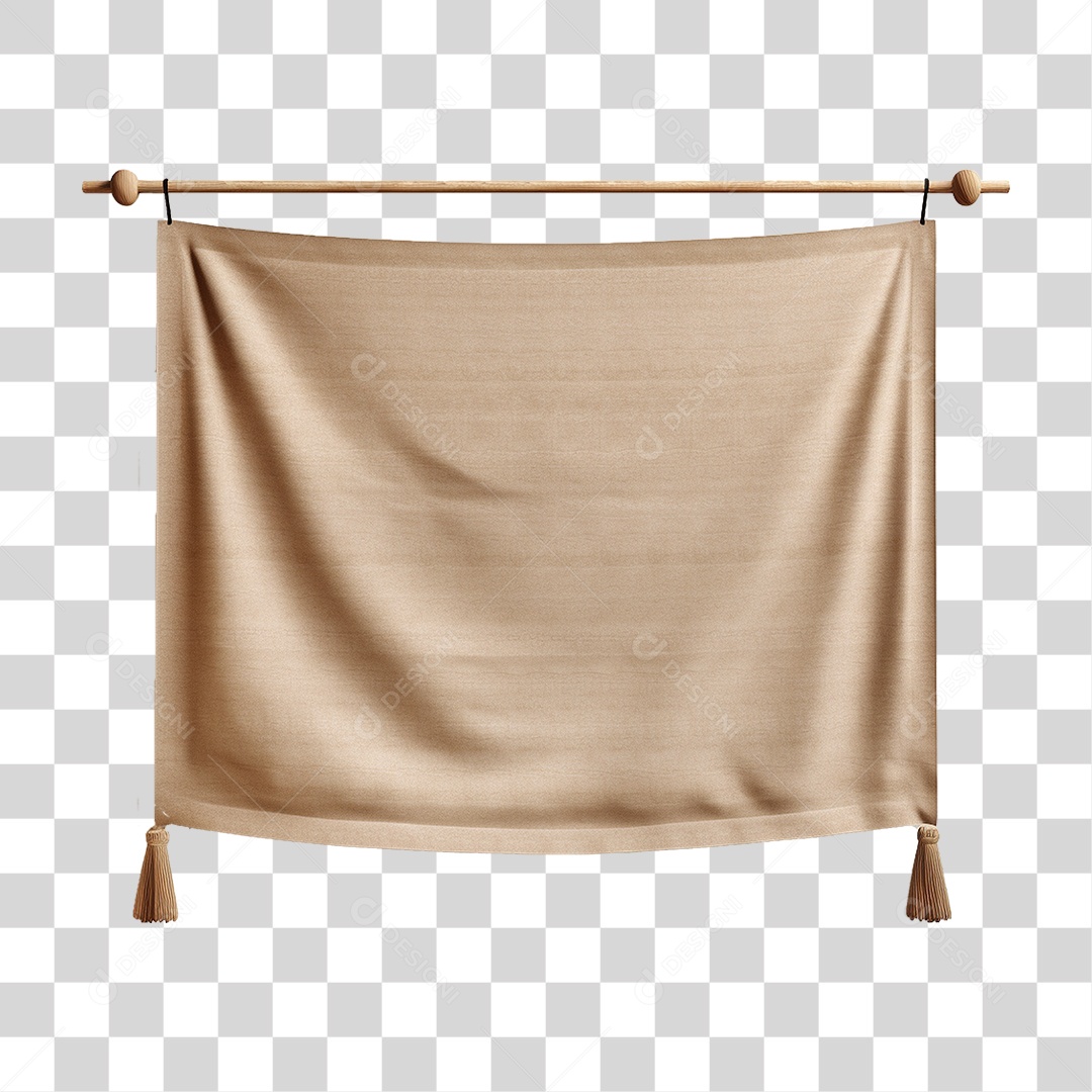 Banner de Tecido Pendurado por Cordas PNG Transparente