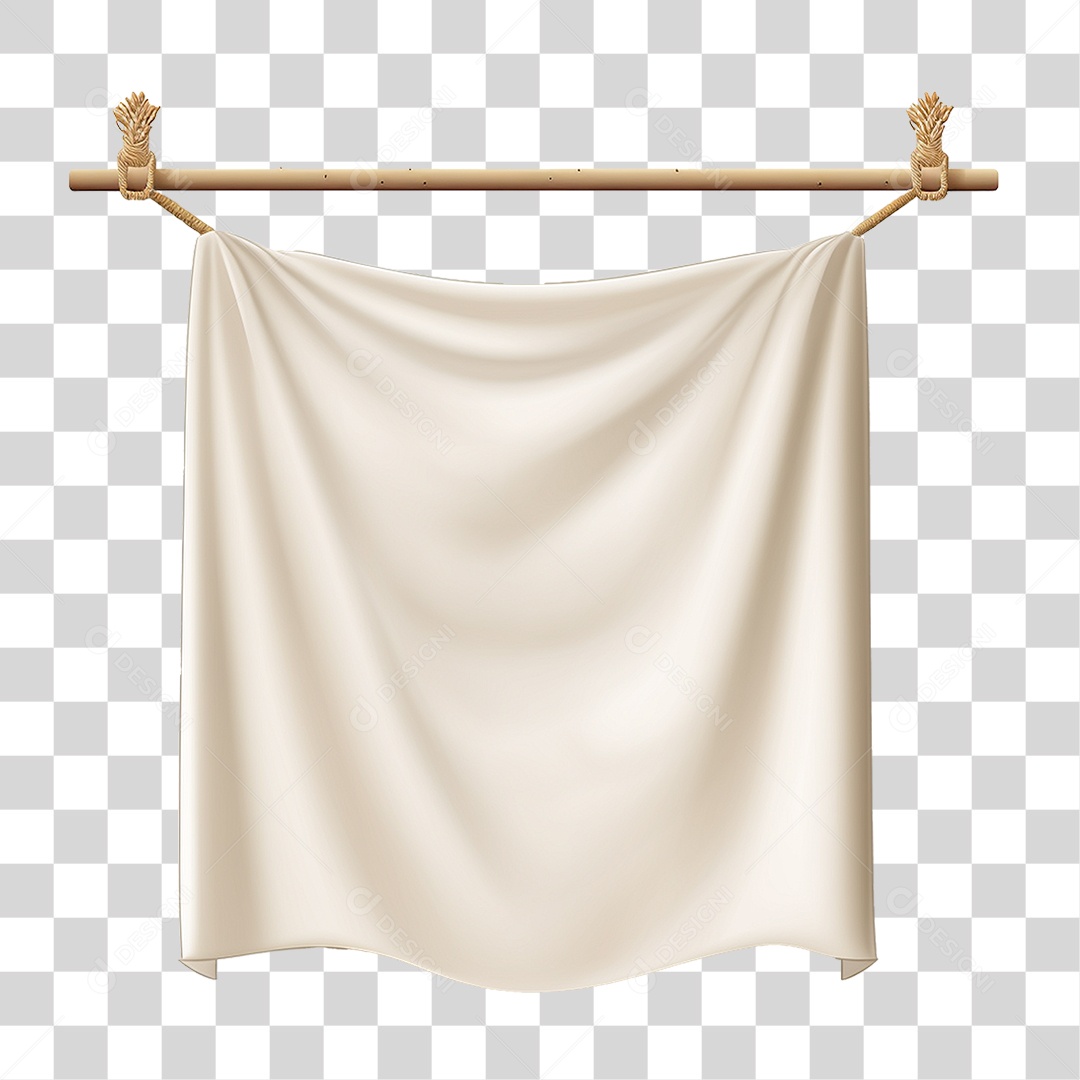 Banner de Tecido Pendurado por Cordas PNG Transparente
