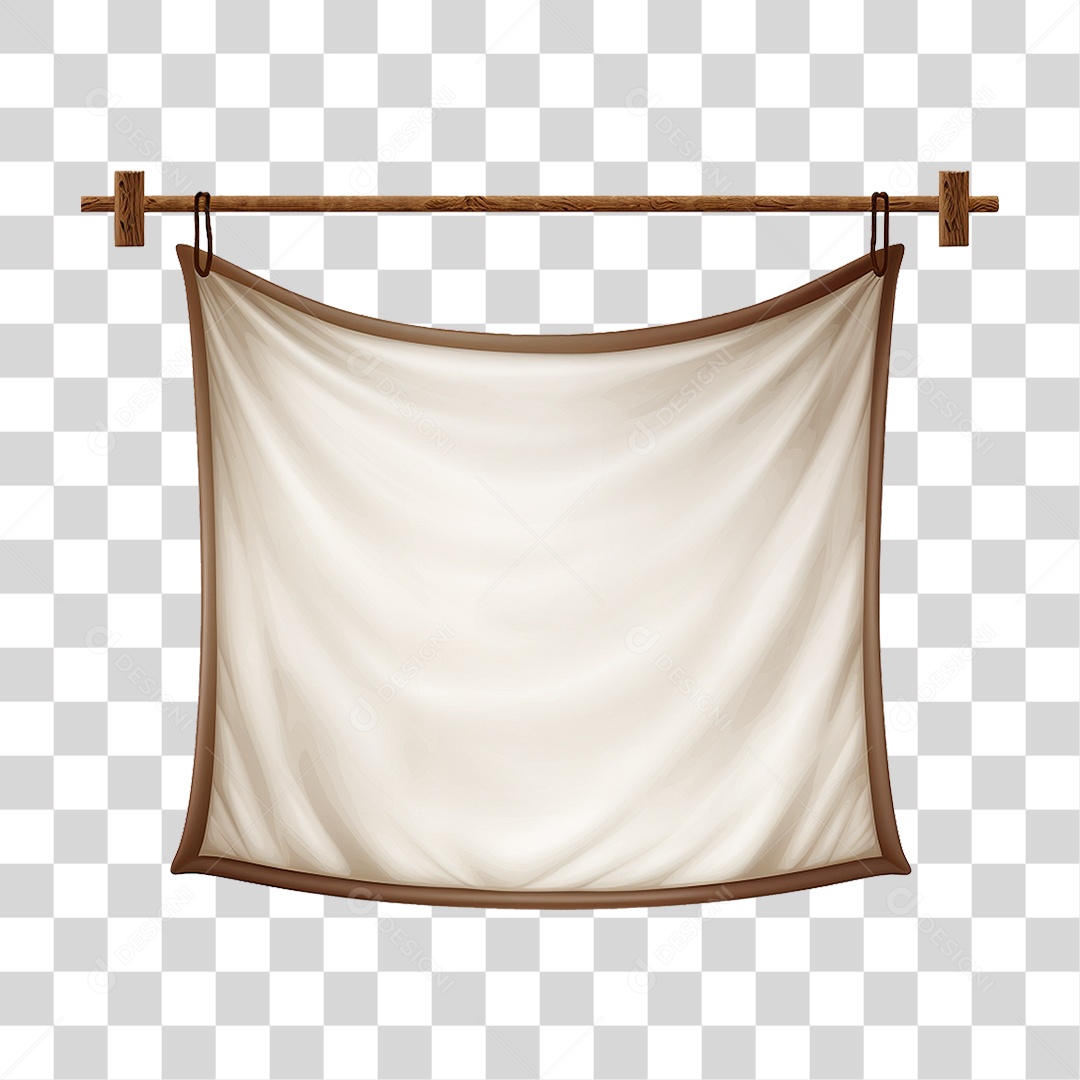 Banner de Tecido Pendurado por Cordas PNG Transparente