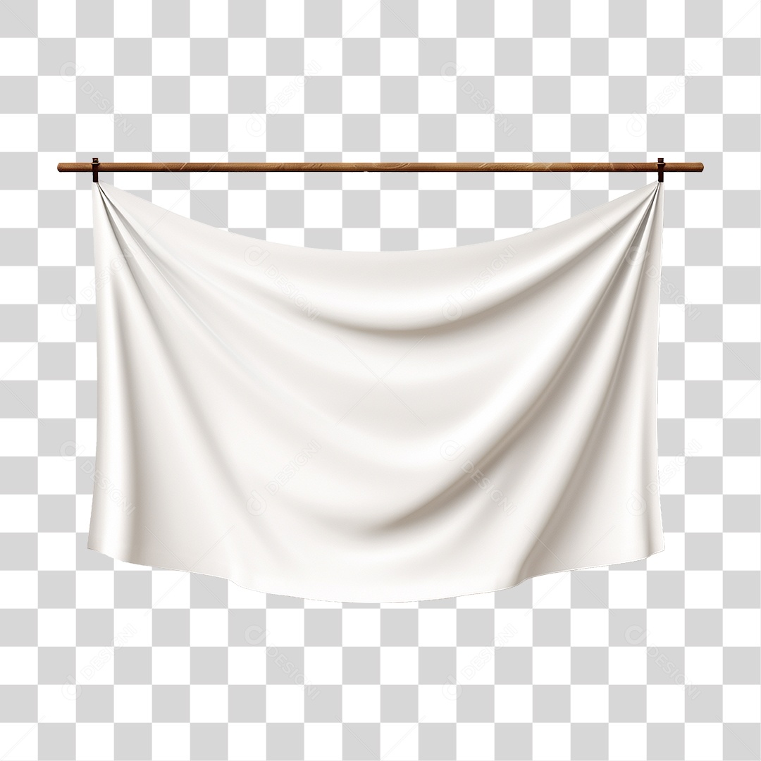 Banner de Tecido Pendurado por Cordas PNG Transparente