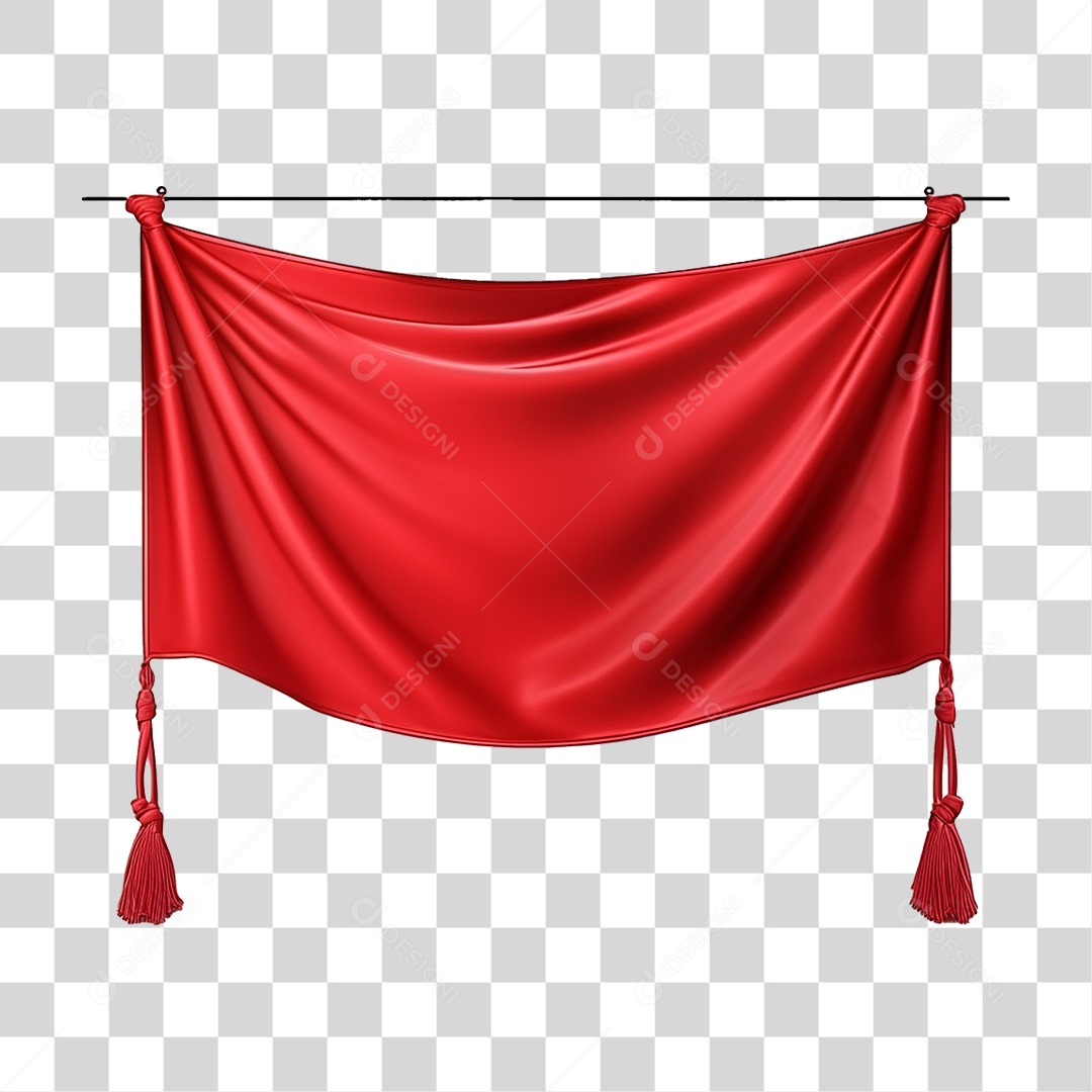 Banner de Tecido Pendurado por Cordas PNG Transparente