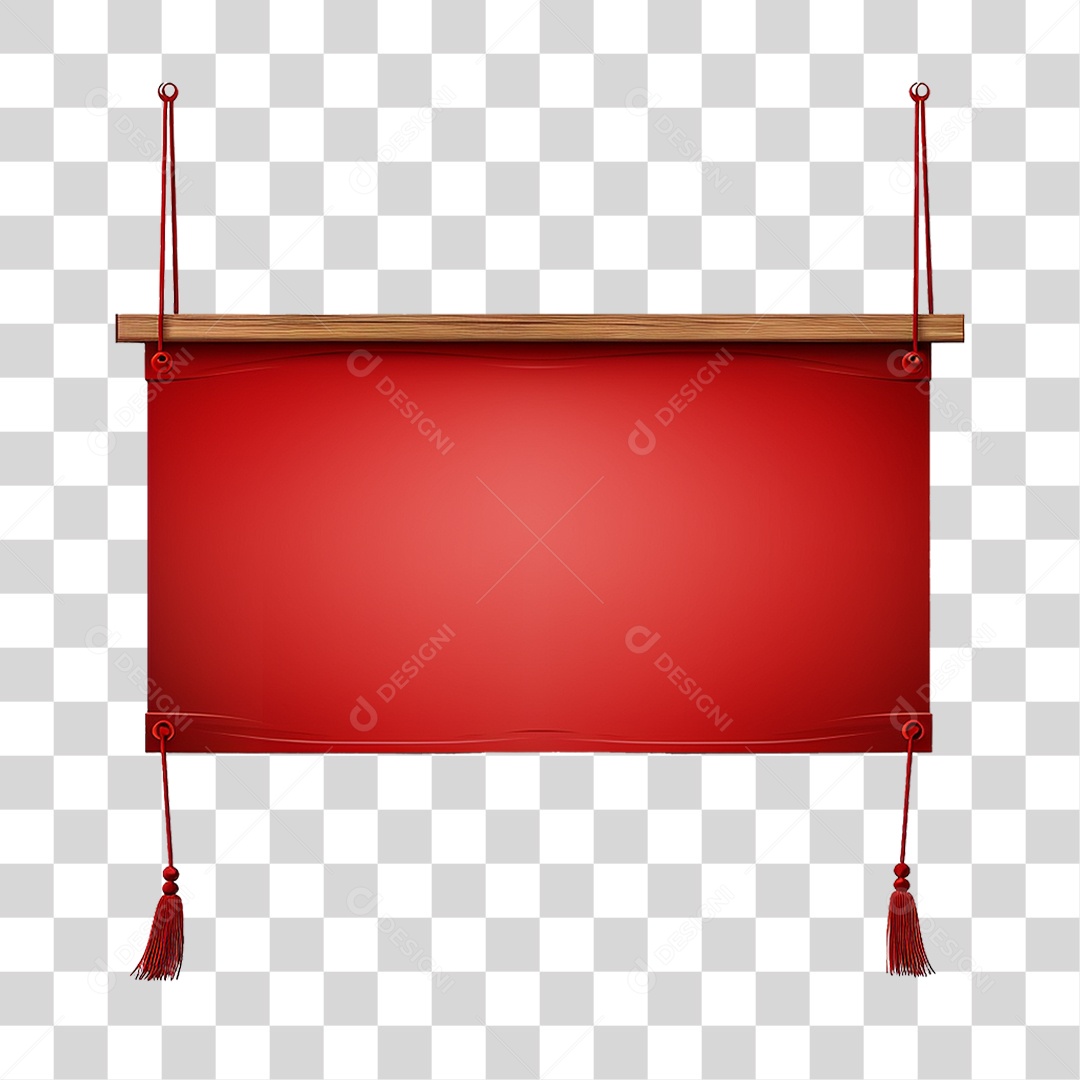 Banner de Tecido Pendurado por Cordas PNG Transparente