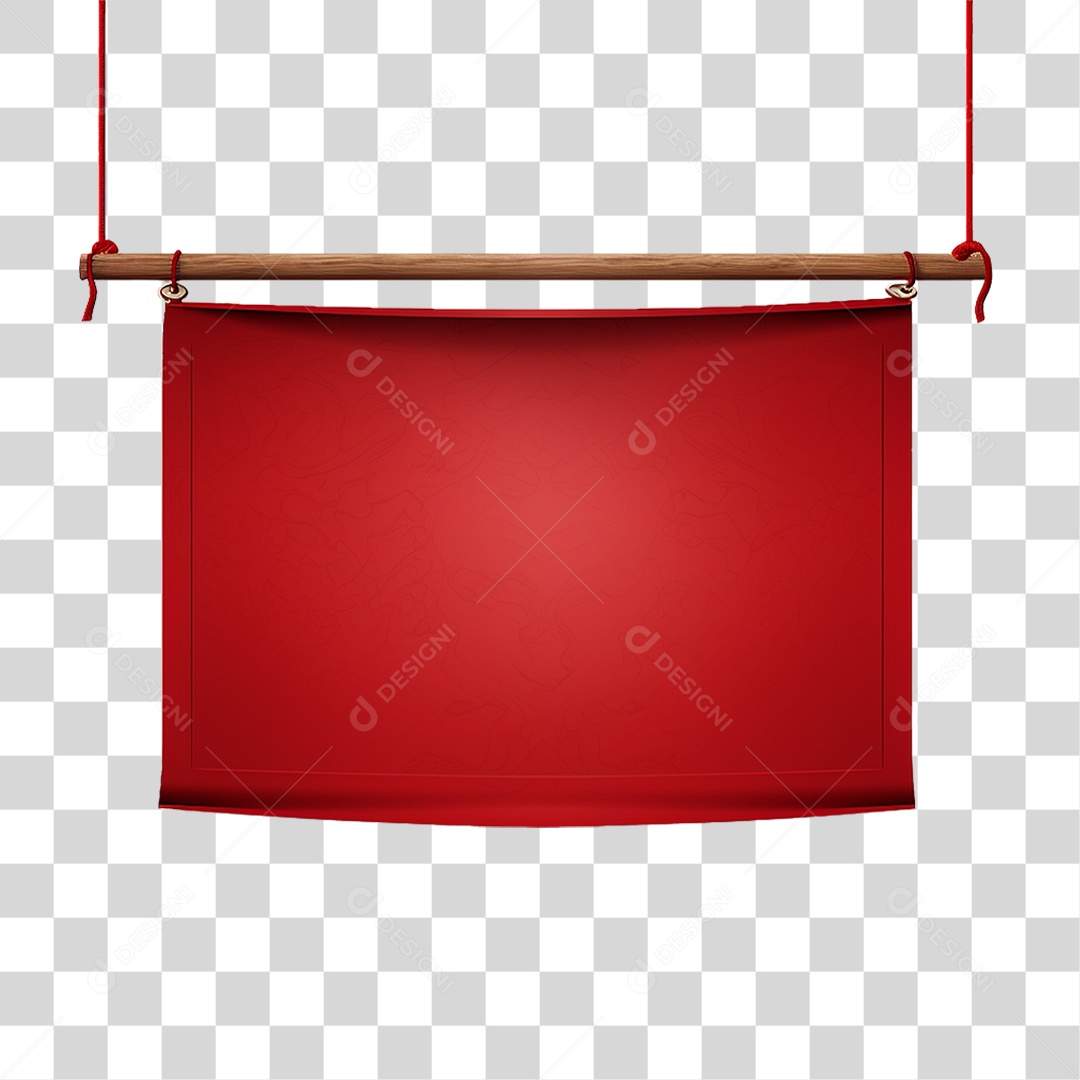 Banner de Tecido Pendurado por Cordas PNG Transparente