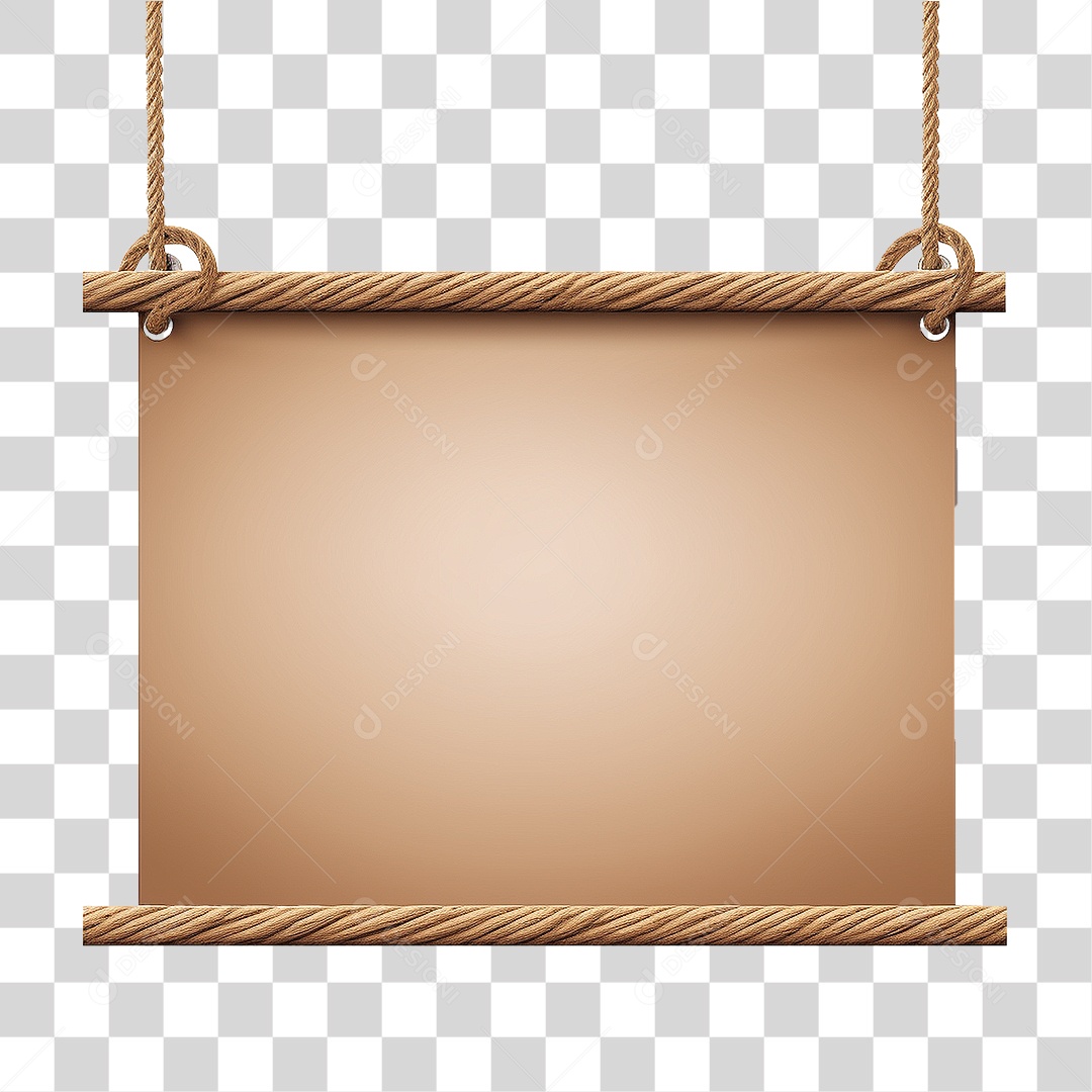 Banner de Tecido Pendurado por Cordas PNG Transparente