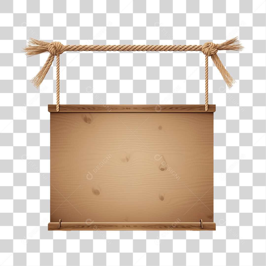 Banner de Tecido Pendurado por Cordas PNG Transparente