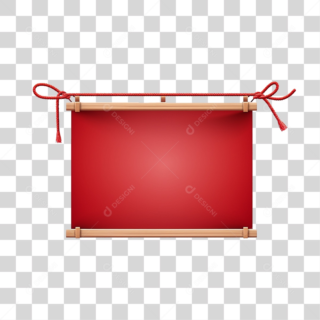 Banner de Tecido Pendurado por Cordas PNG Transparente