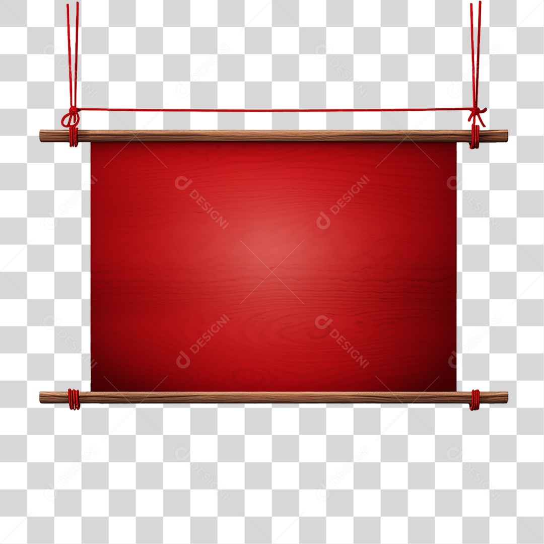 Banner de Tecido Pendurado por Cordas PNG Transparente