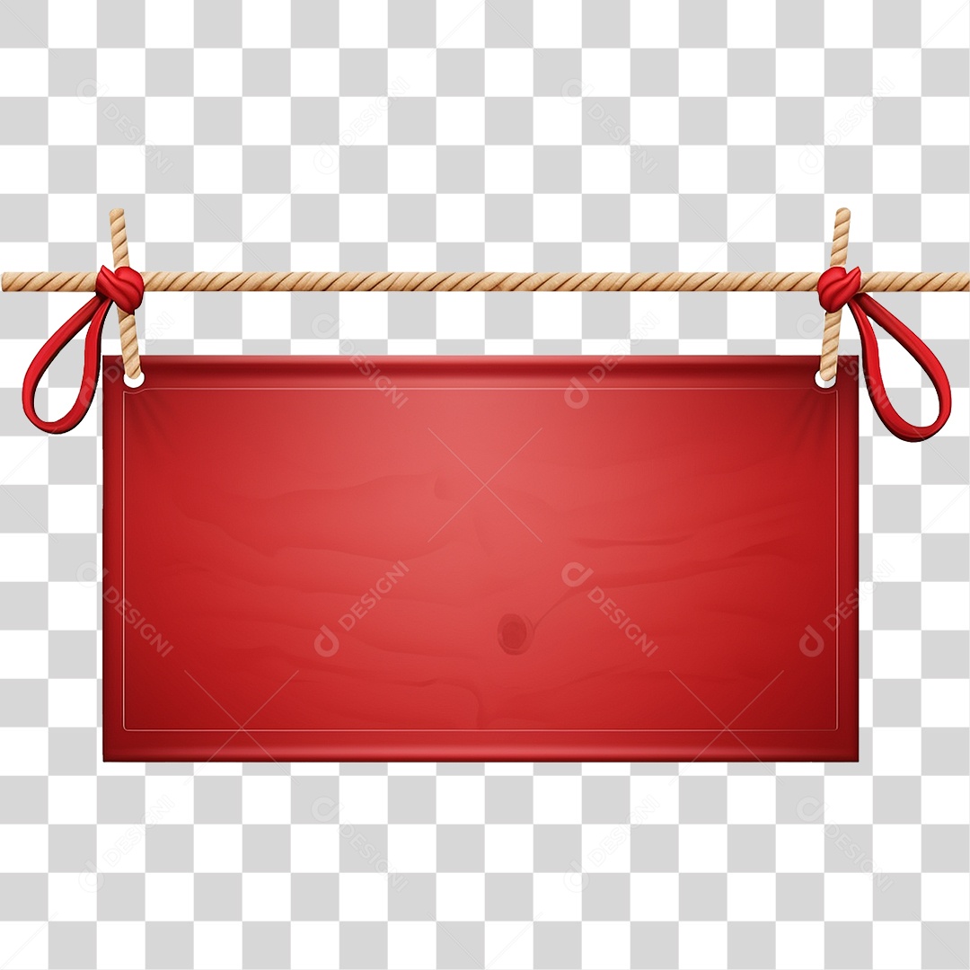 Banner de Tecido Pendurado por Cordas PNG Transparente