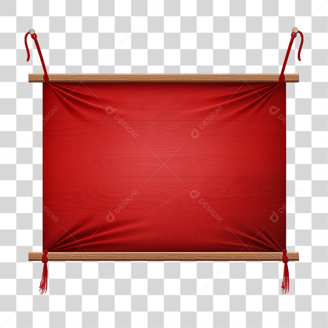 Banner de Tecido Pendurado por Cordas PNG Transparente