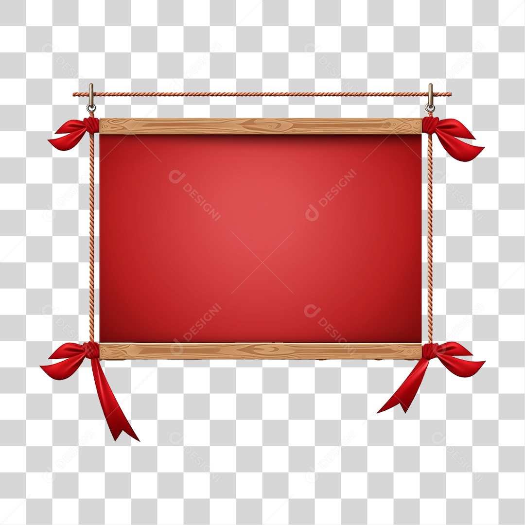 Banner de Tecido Pendurado por Cordas PNG Transparente