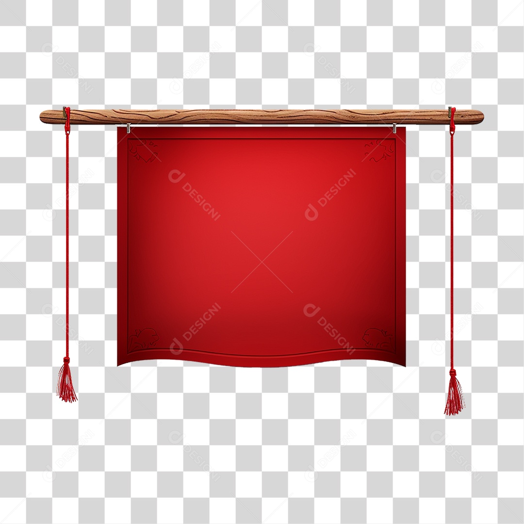 Banner de Tecido Pendurado por Cordas PNG Transparente