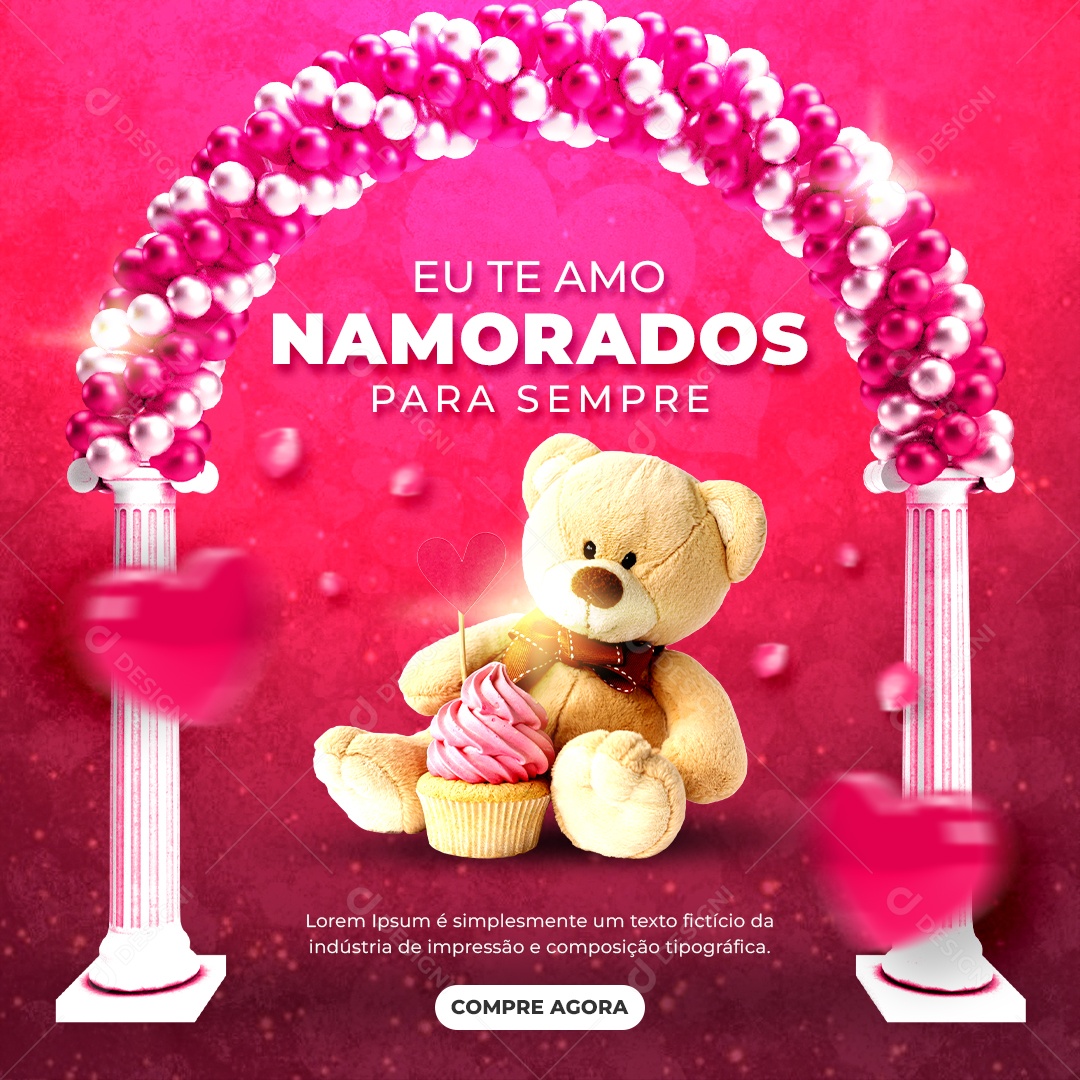 Story Dia dos Namorados Eu te Amo Social Media PSD Editável